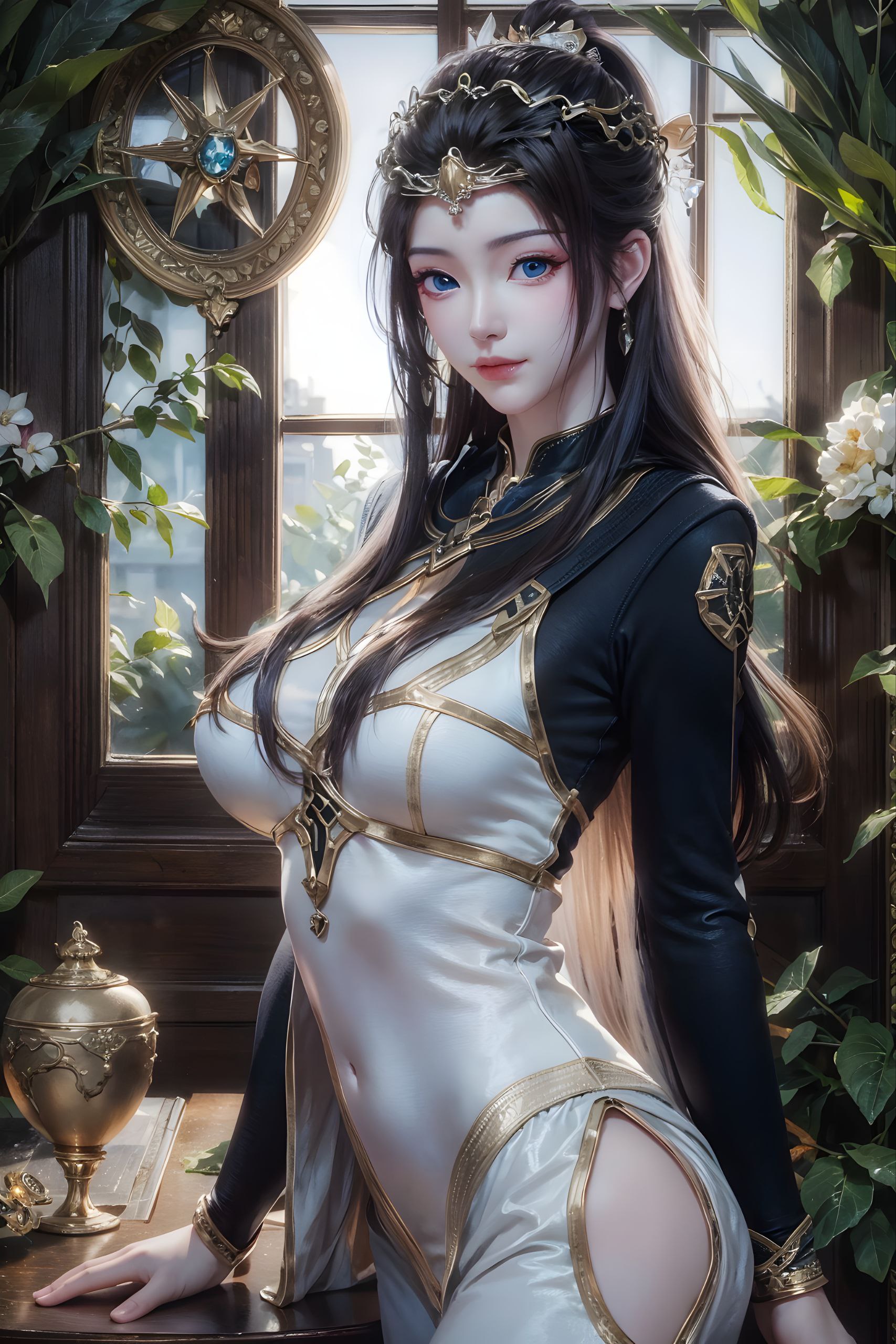 然而